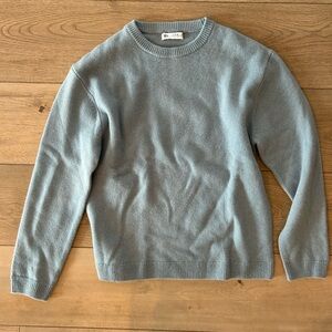 Zara Light Blue Crewneck Sweater